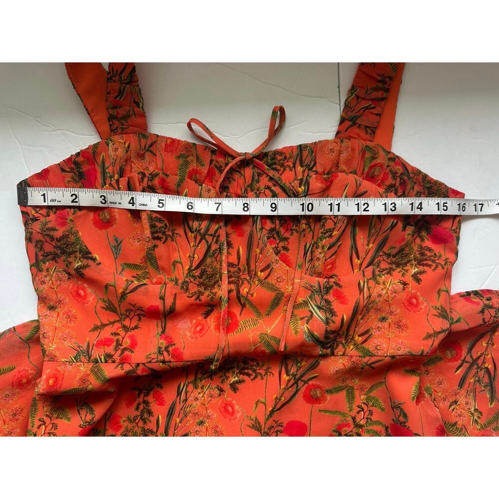 Gianni Bini Jane Orange
Floral Sleeveless A-line
Dress - Size 4 - Picture 5 of 10